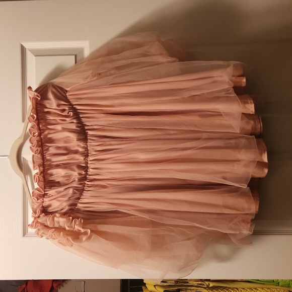 Mesh ruffle off-the-shoulder dress - Picture 5 of 5